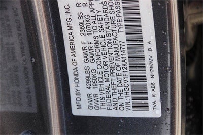 2019 Honda Accord LX 1.5T