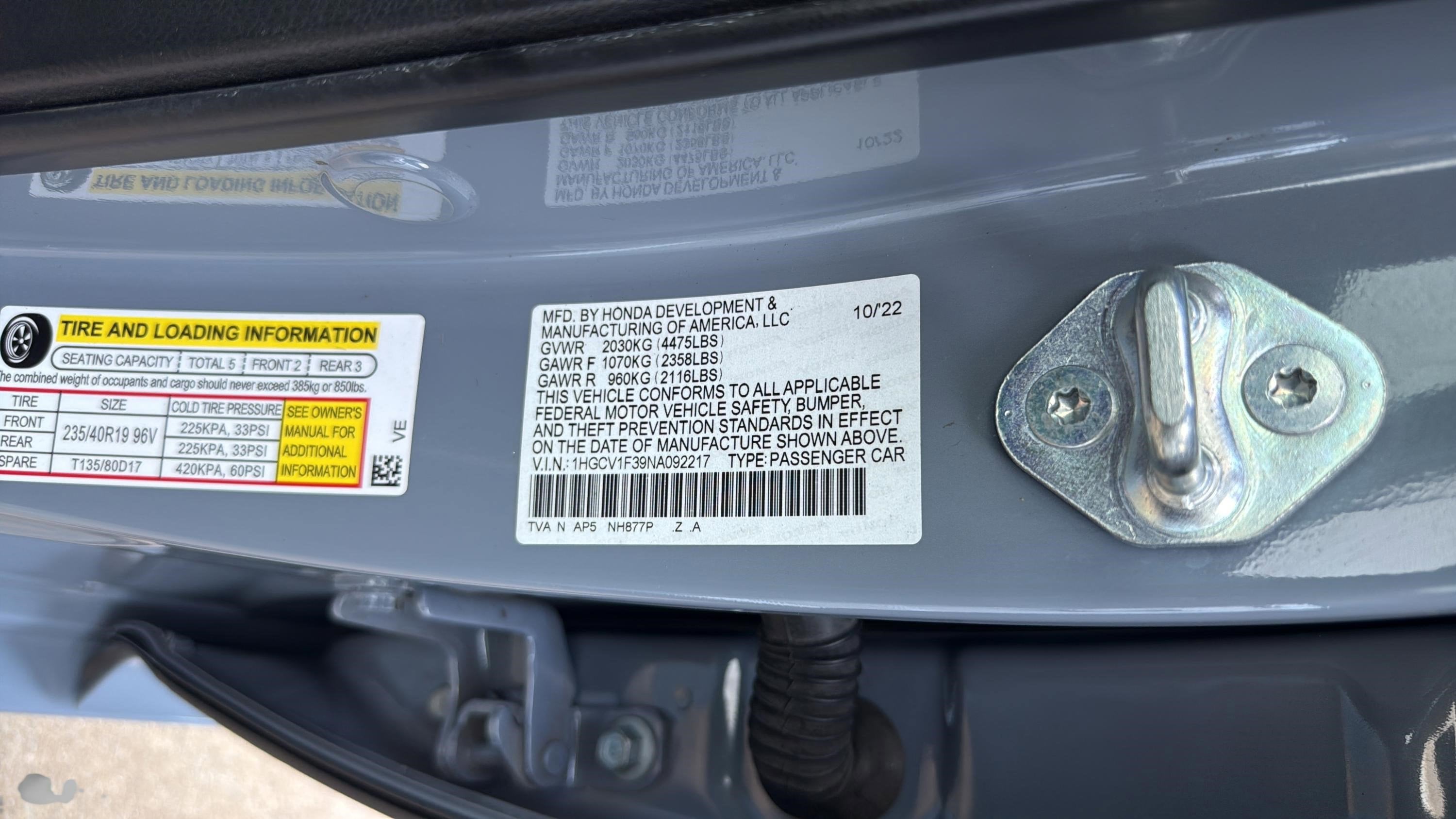 2022 Honda Accord Sport