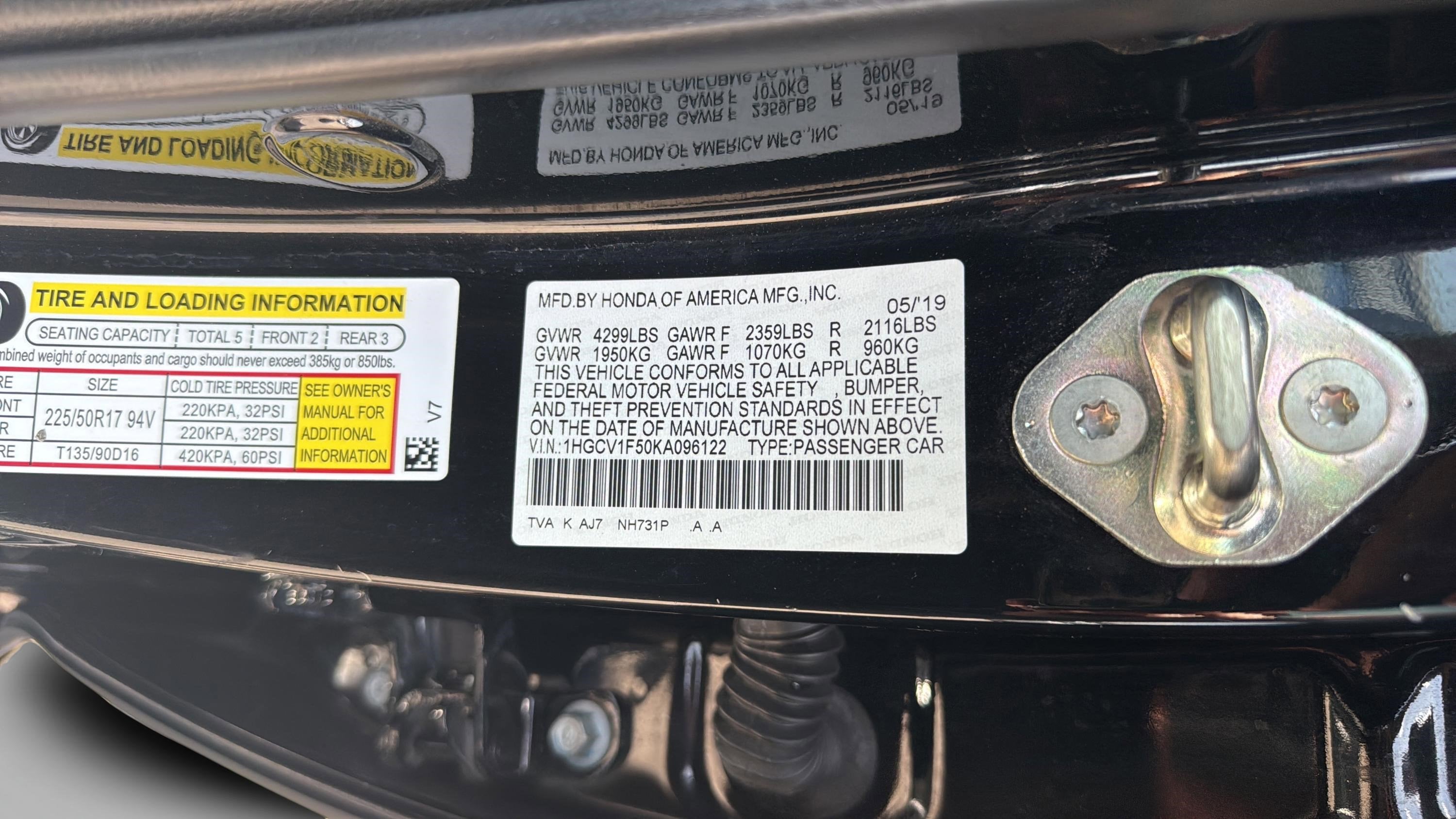 2019 Honda Accord EX-L 1.5T