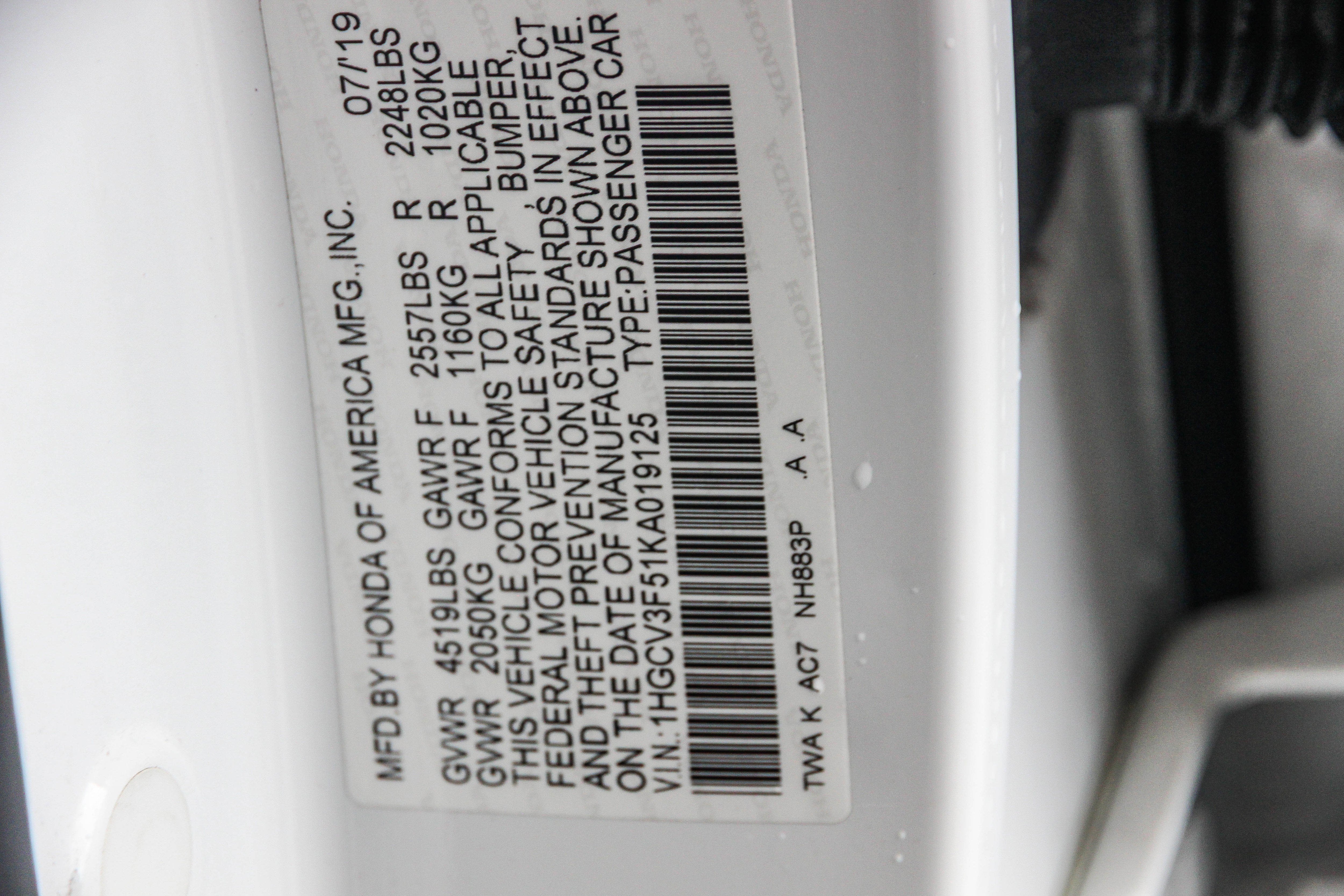 2019 Honda Accord EX-L