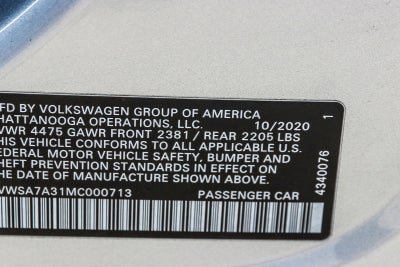 2021 Volkswagen Passat 2.0T SE