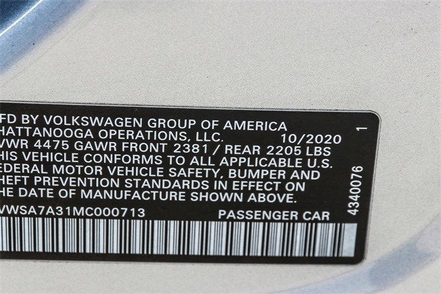 2021 Volkswagen Passat 2.0T SE