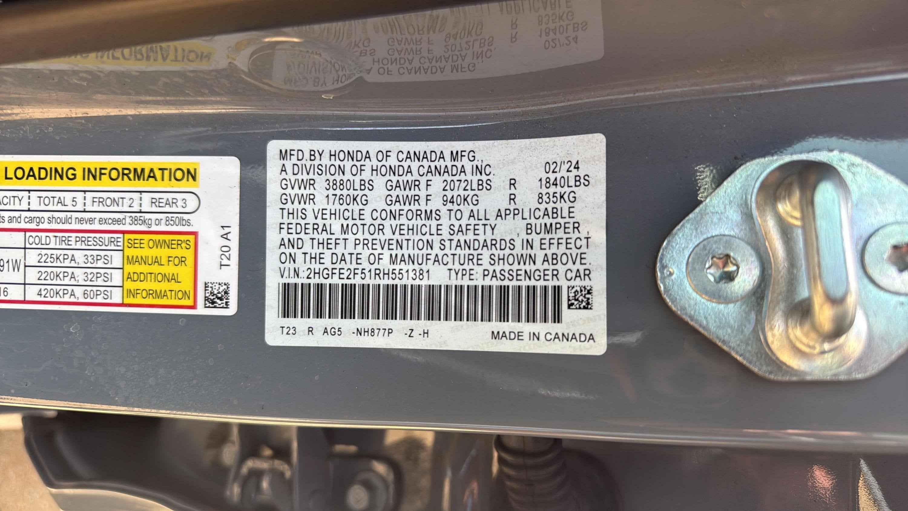 2024 Honda Civic Sport
