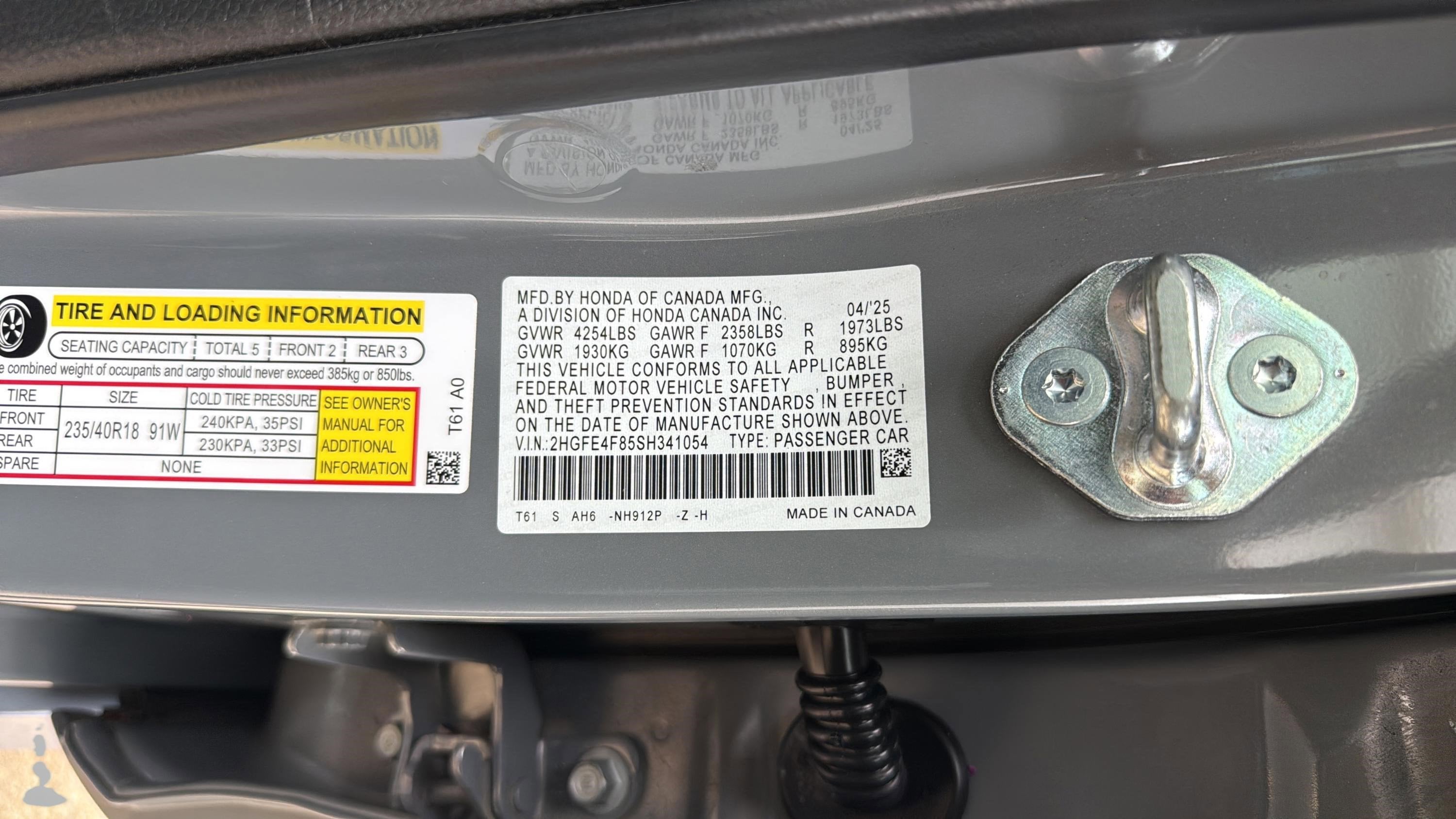 2025 Honda Civic Hybrid Sport