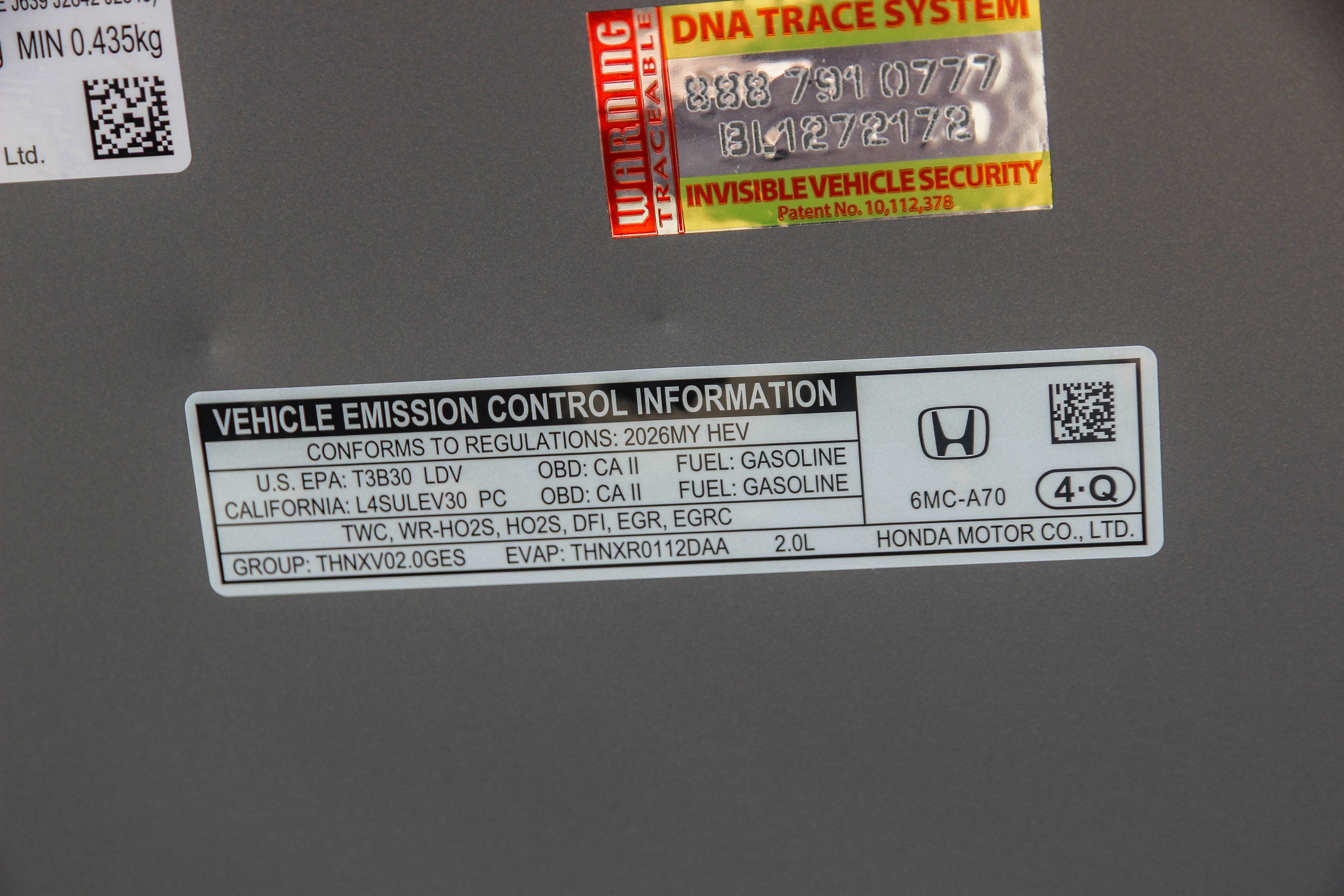 2026 Honda Civic Hybrid Sport