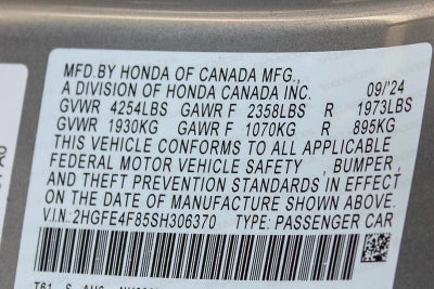 2026 Honda Civic Hybrid Sport