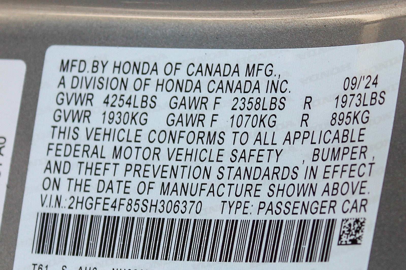 2026 Honda Civic Hybrid Sport