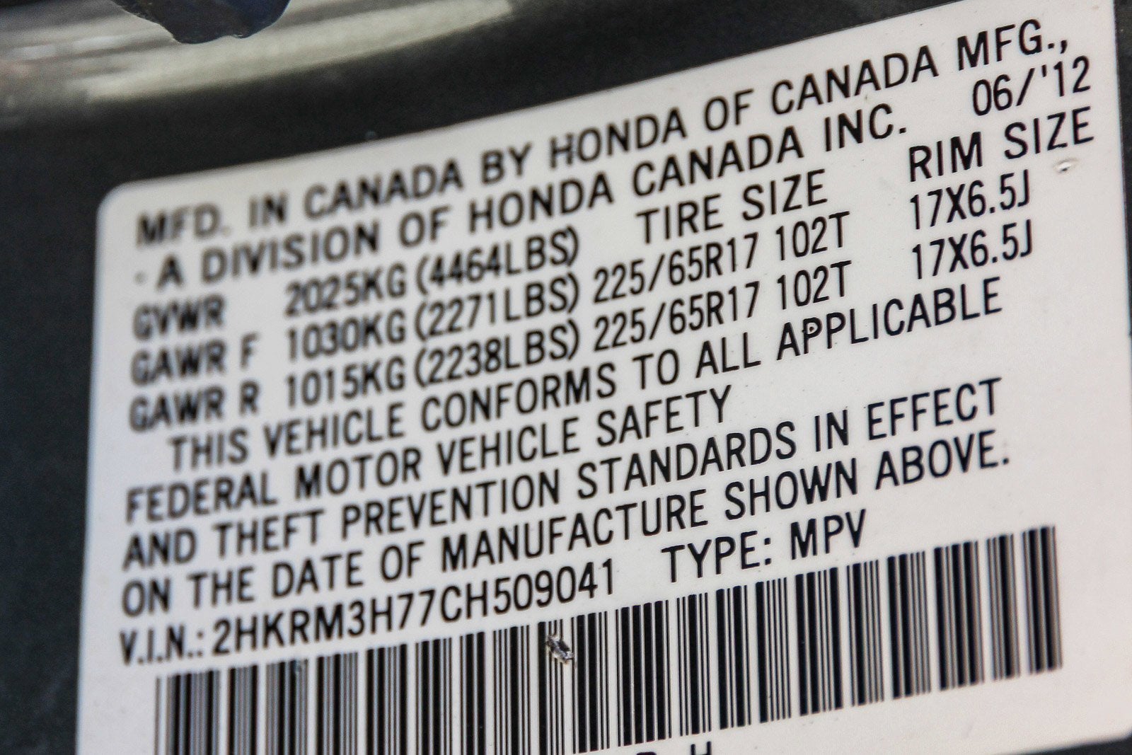 2012 Honda CR-V EX-L