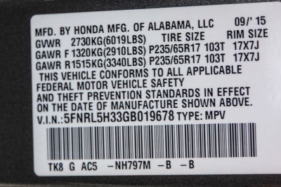 2016 Honda Odyssey SE