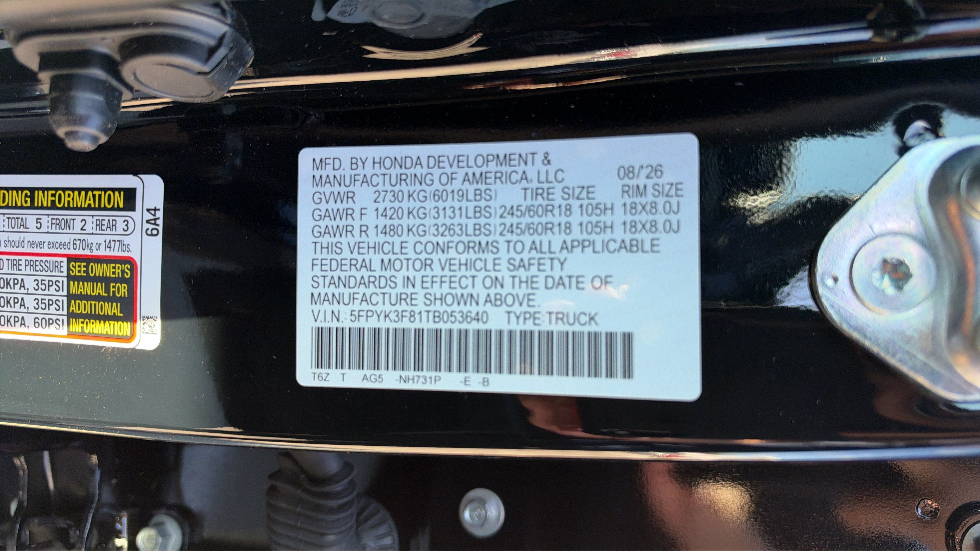 2026 Honda Ridgeline Black Edition