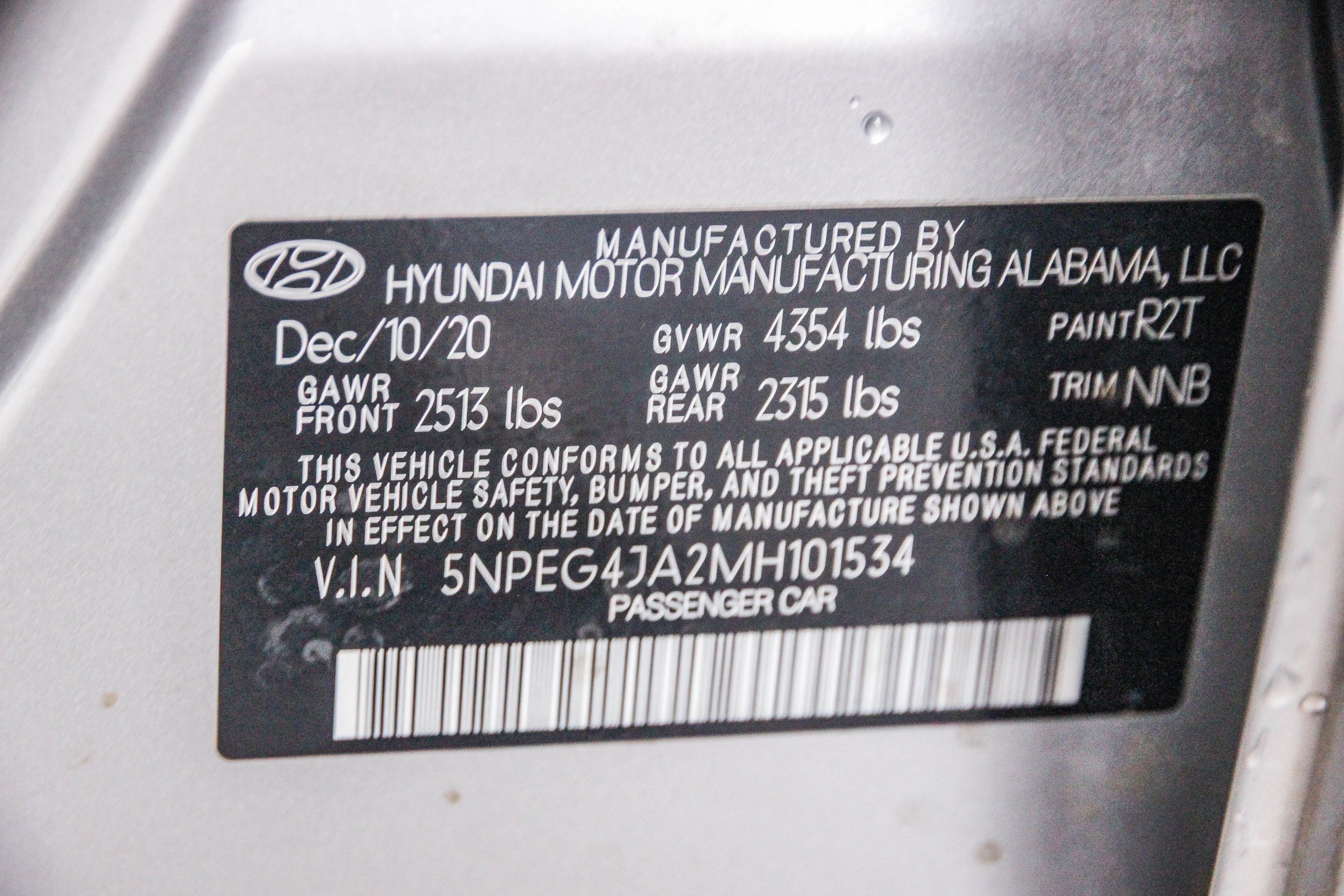 2021 Hyundai Sonata SE