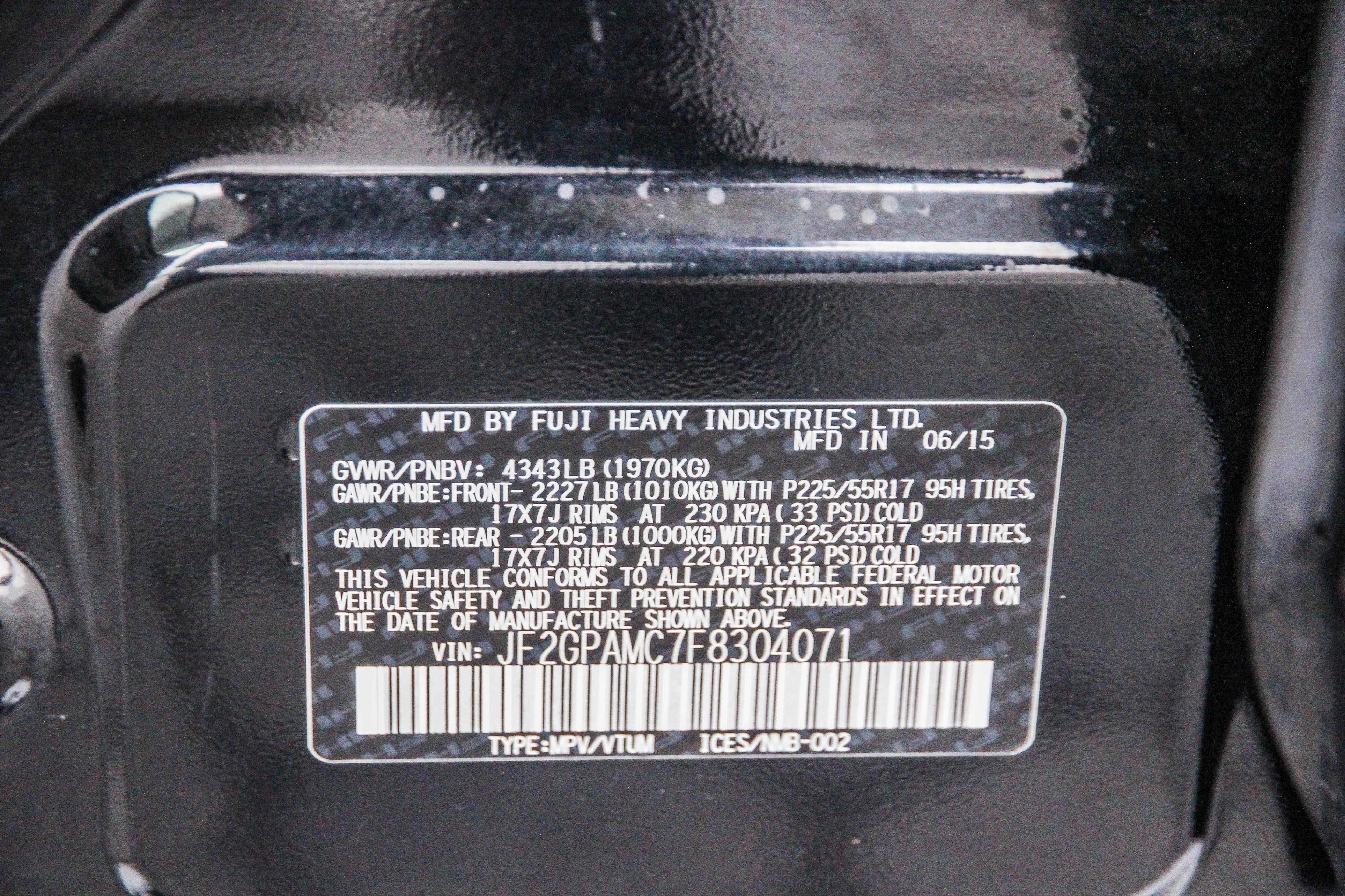 2015 Subaru XV Crosstrek Limited