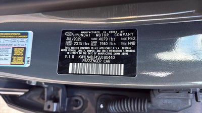 2025 Hyundai Elantra Hybrid Limited